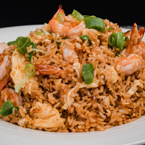 Arroz chaufa de langostinos